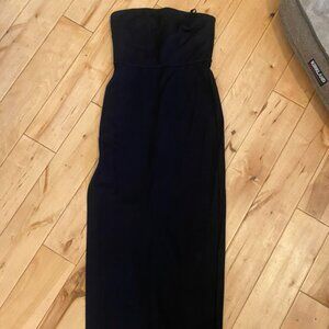 NBD - strapless black dress midi